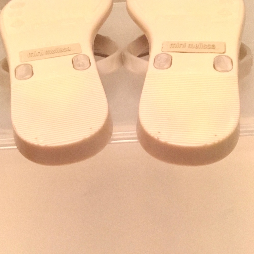 Mini Melissa Flip Flop Sandal Size 2 Harmonic Bugs Ivory Jellies - Picture 8 of 11
